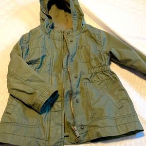 Olive green toddler utility jacket
